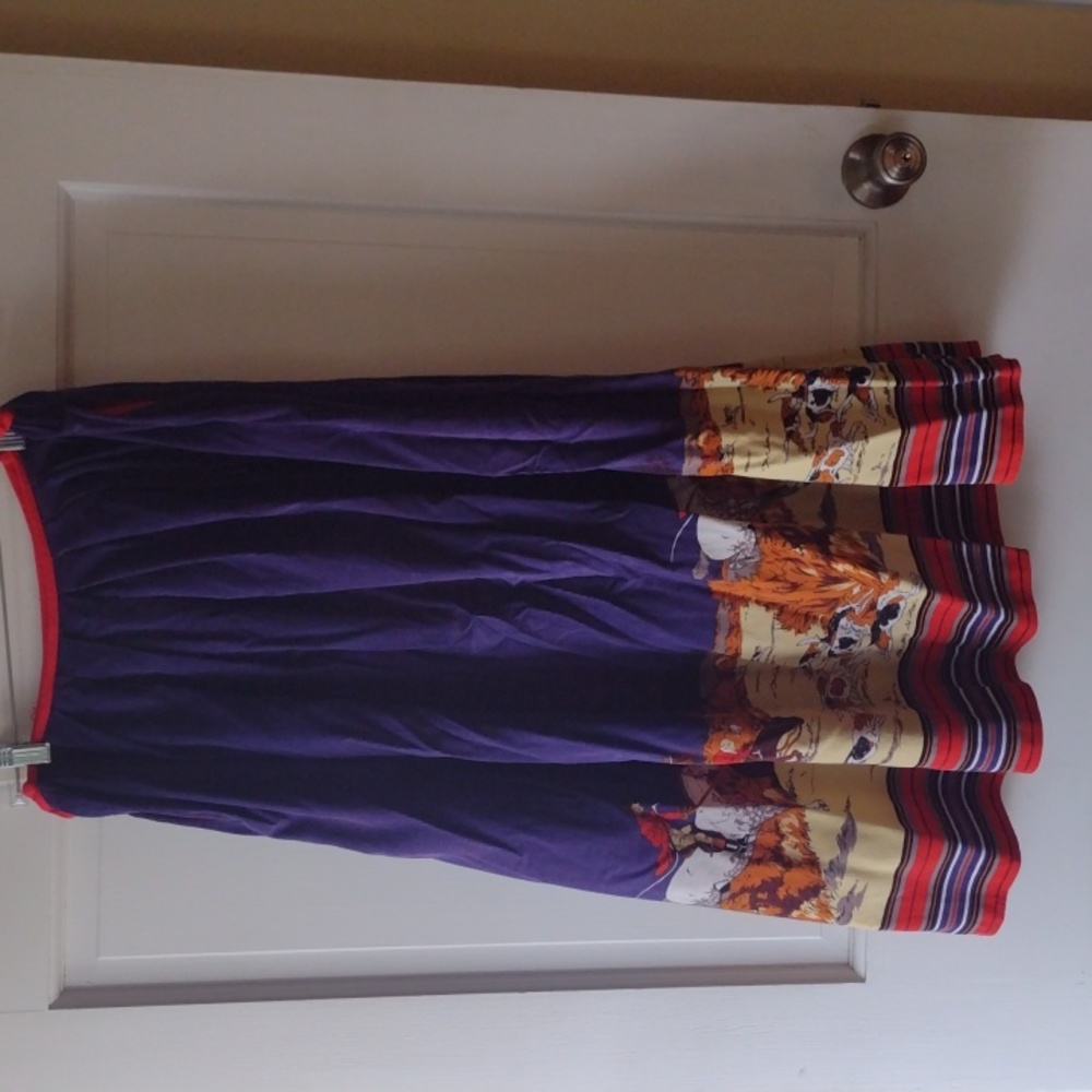Cotton corduroy vintage equestrian skirt
